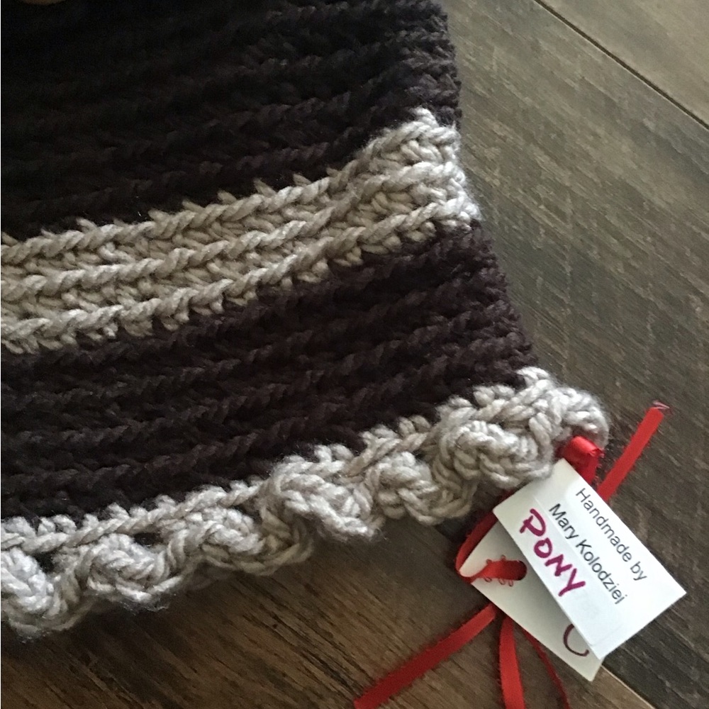 Horse/pony big kids crochet hood cowl hat - Picture 3 of 8